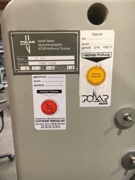 Polar Mohr 55 EM cutting machine - Pappersskärmaskin: bild 4 Polar Mohr 55 EM cutting machine - Pappersskärmaskin: bild 4