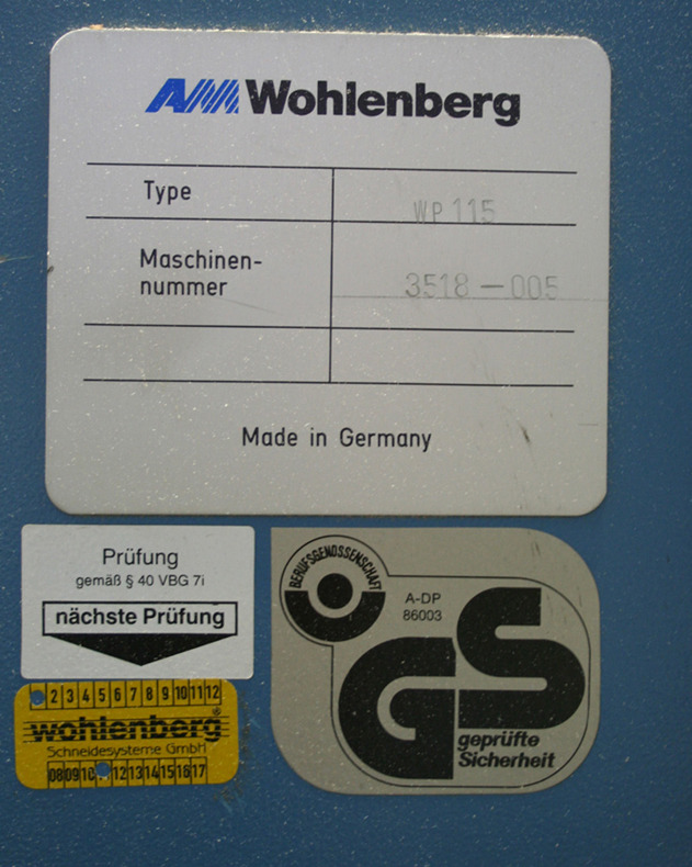Wohlenberg 115 MCS-2 cutting machine - Pappersskärmaskin: bild 2 Wohlenberg 115 MCS-2 cutting machine - Pappersskärmaskin: bild 2