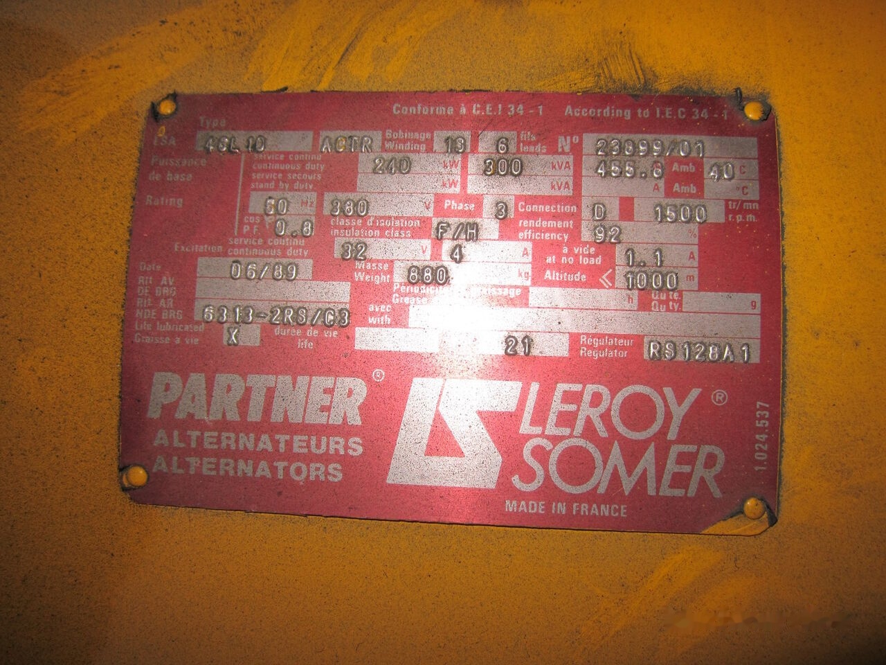 SDMO 330 kVa Cummins NT855-G6 - Elgenerator: bild 5 SDMO 330 kVa Cummins NT855-G6 - Elgenerator: bild 5