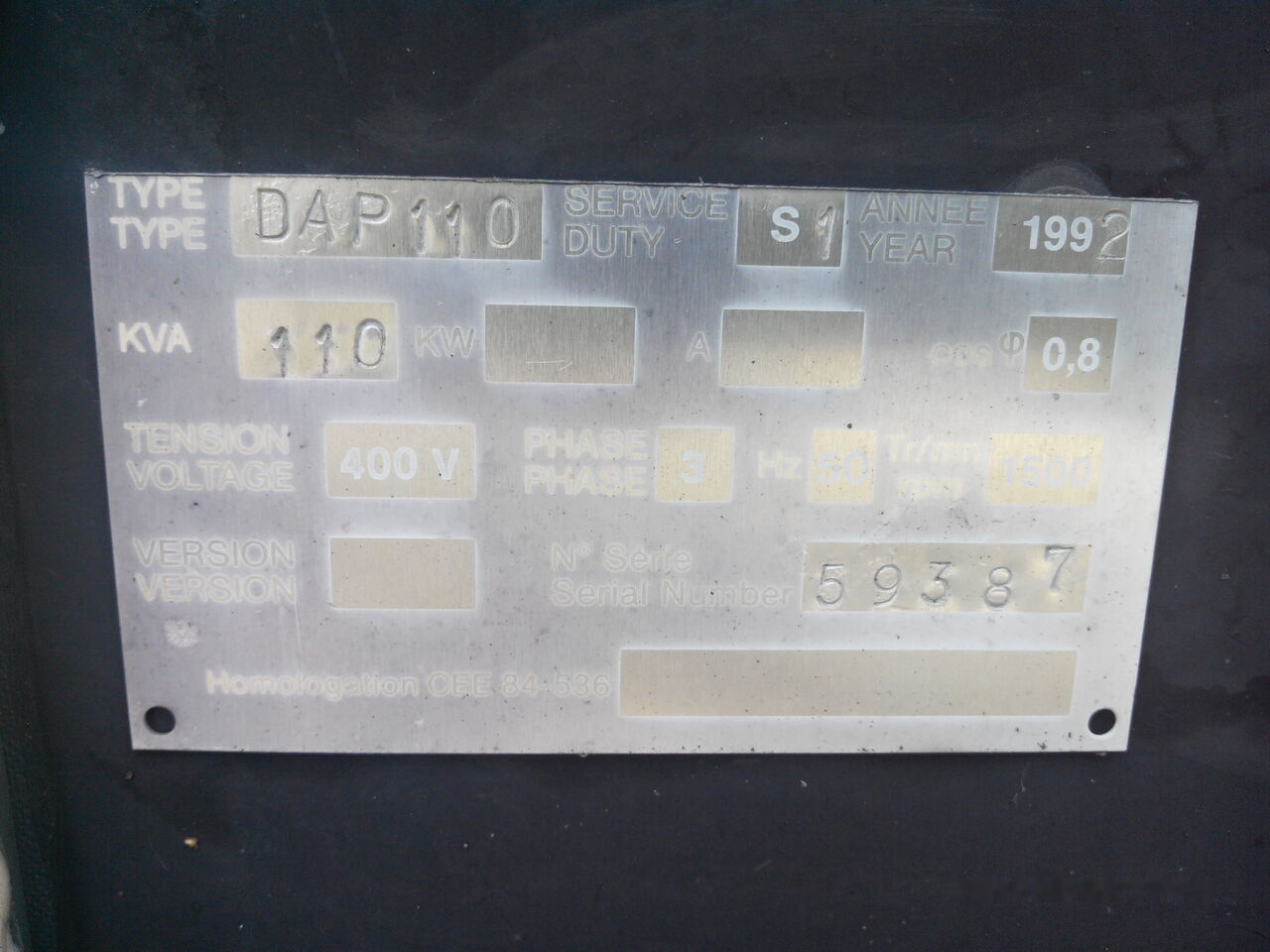 SDMO DAP 110 kVa - Elgenerator: bild 4 SDMO DAP 110 kVa - Elgenerator: bild 4