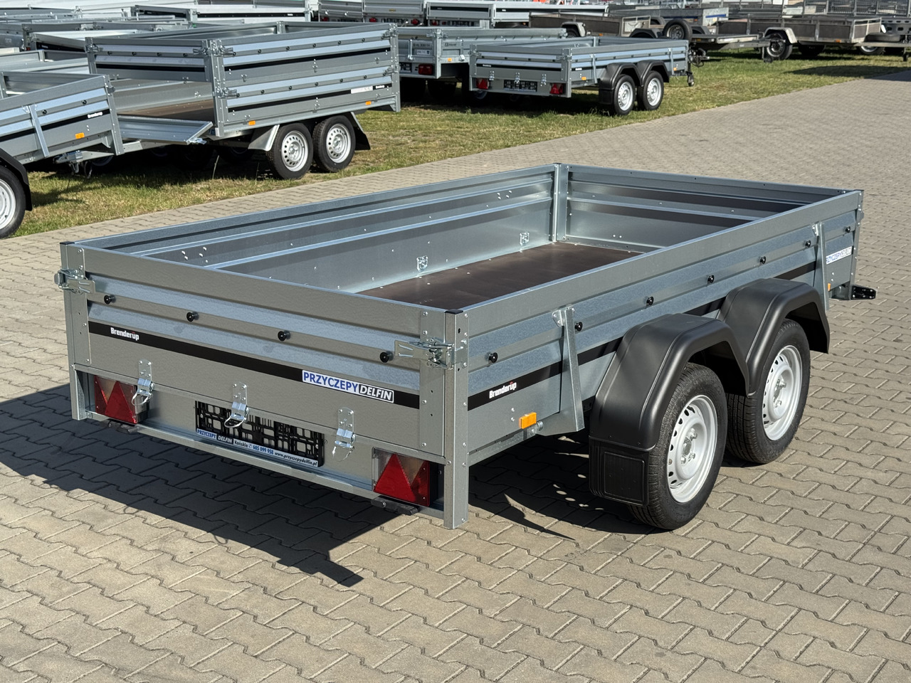 Ny Flaksläp BRENDERUP 2300 STUB - przyczepa skrzyniowa 2 osie / 302 x 150 cm / 750 kg: bild 7