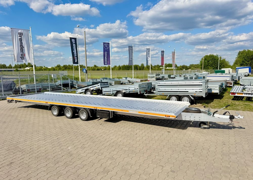 GROMEX laweta aluminiowa | 850x210cm | DMC 3500kg | platforma na 2 auta | 3 osie AL-KO | OŚWIETLENIE LED - Biltransportsläp: bild 1 GROMEX laweta aluminiowa | 850x210cm | DMC 3500kg | platforma na 2 auta | 3 osie AL-KO | OŚWIETLENIE LED - Biltransportsläp: bild 1