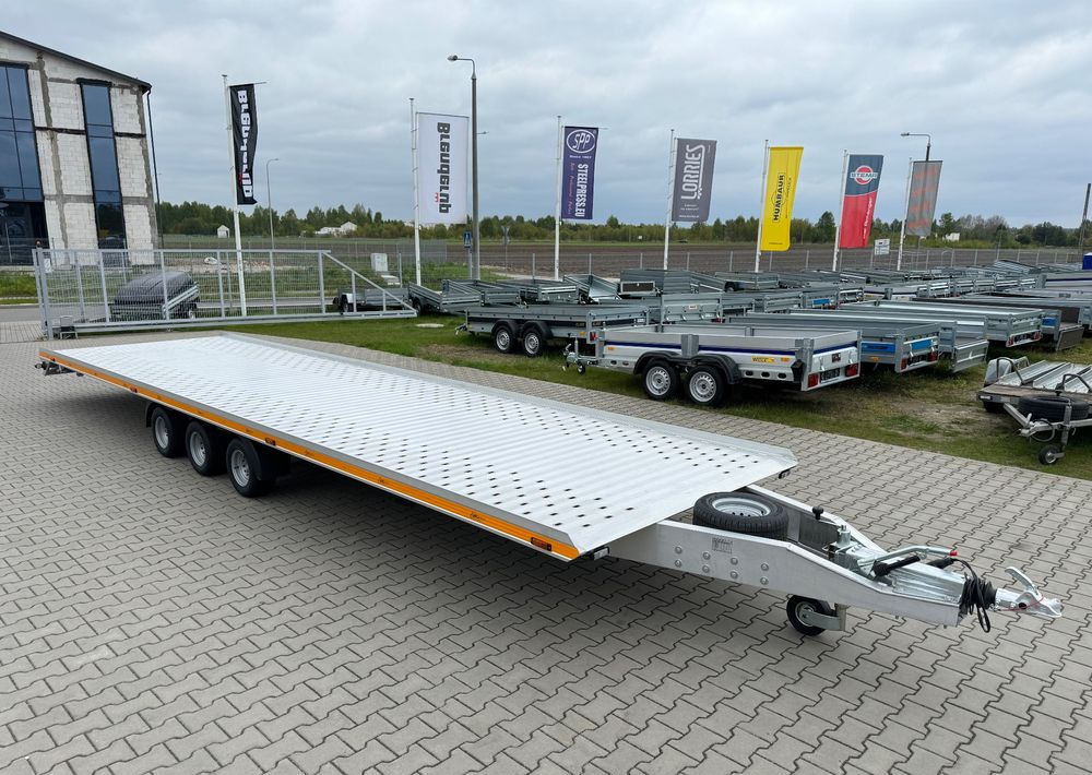 GROMEX laweta aluminiowa | 850x210cm | DMC 3500kg | platforma na 2 auta | 3 osie AL-KO | OŚWIETLENIE LED - Biltransportsläp: bild 4 GROMEX laweta aluminiowa | 850x210cm | DMC 3500kg | platforma na 2 auta | 3 osie AL-KO | OŚWIETLENIE LED - Biltransportsläp: bild 4