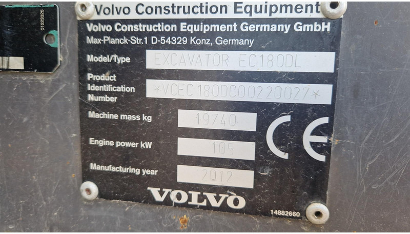 Volvo EC180DL - Bandgrävare: bild 5 Volvo EC180DL - Bandgrävare: bild 5