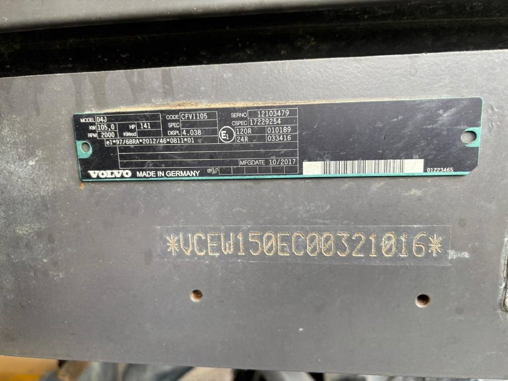 Grävmaskin på däck Volvo EWR 150 E: bild 10