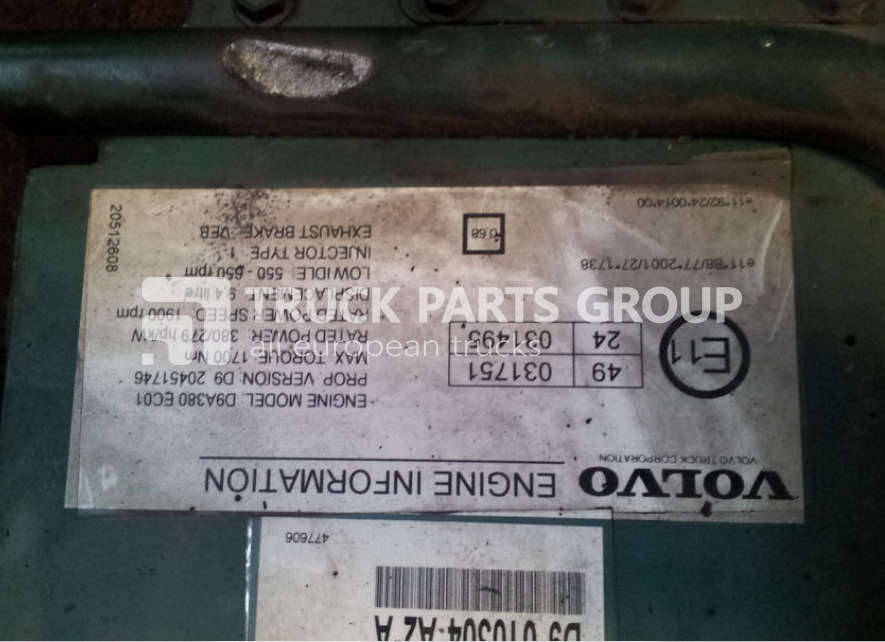 VOLVO FL, FM, FE engine control unit, EDC, ECU, D9A380 EC01, 380/279/h control unit - Kontrollenhet för Lastbil: bild 4 VOLVO FL, FM, FE engine control unit, EDC, ECU, D9A380 EC01, 380/279/h control unit - Kontrollenhet för Lastbil: bild 4