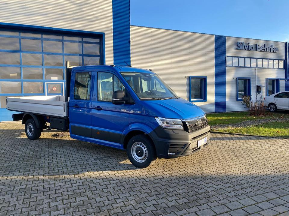 MAN TGE 3.180 4x4 Doka Pritsche Lang *INKL.19% MWT* AUTOMATIK*LED*CAM*AHK*TEMPO*STANDHZG*UVM* - Transportbil med flak, Dubbelhytt transportbil: bild 1 MAN TGE 3.180 4x4 Doka Pritsche Lang *INKL.19% MWT* AUTOMATIK*LED*CAM*AHK*TEMPO*STANDHZG*UVM* - Transportbil med flak, Dubbelhytt transportbil: bild 1