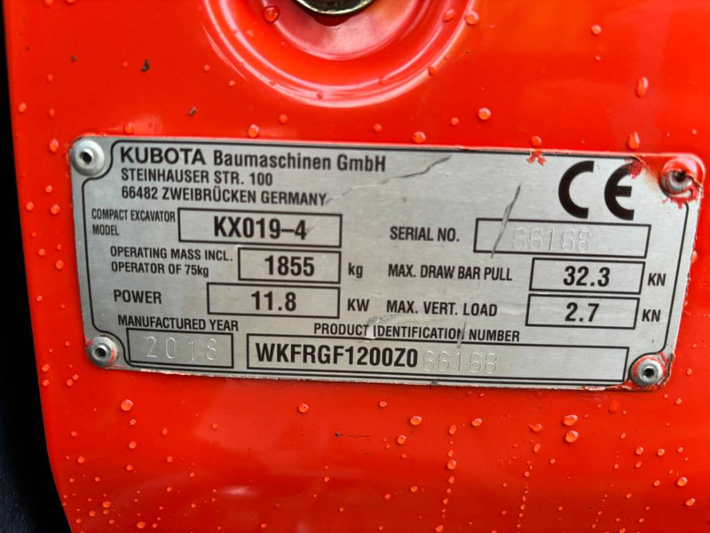 Kubota KX019-4 - Minigrävmaskin: bild 5 Kubota KX019-4 - Minigrävmaskin: bild 5