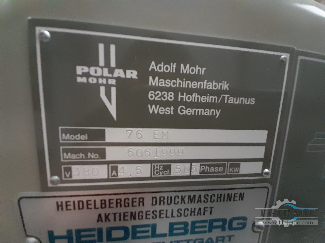 Polar 76 EM - Pappersskärmaskin: bild 4 Polar 76 EM - Pappersskärmaskin: bild 4