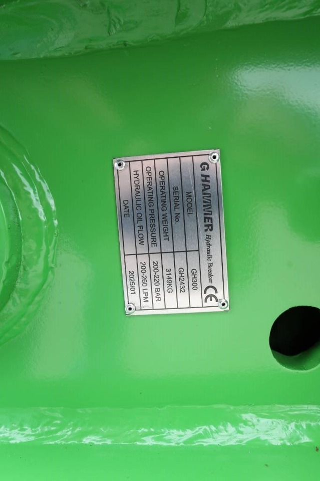 G HAMMER GH 300 NEW 2025 MODEL - Hydraulisk hammare för Byggmaskiner: bild 3 G HAMMER GH 300 NEW 2025 MODEL - Hydraulisk hammare för Byggmaskiner: bild 3