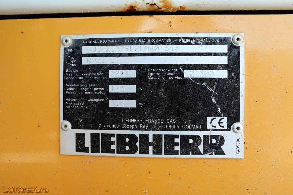 Liebherr R 922 LC - Bandgrävare: bild 3 Liebherr R 922 LC - Bandgrävare: bild 3