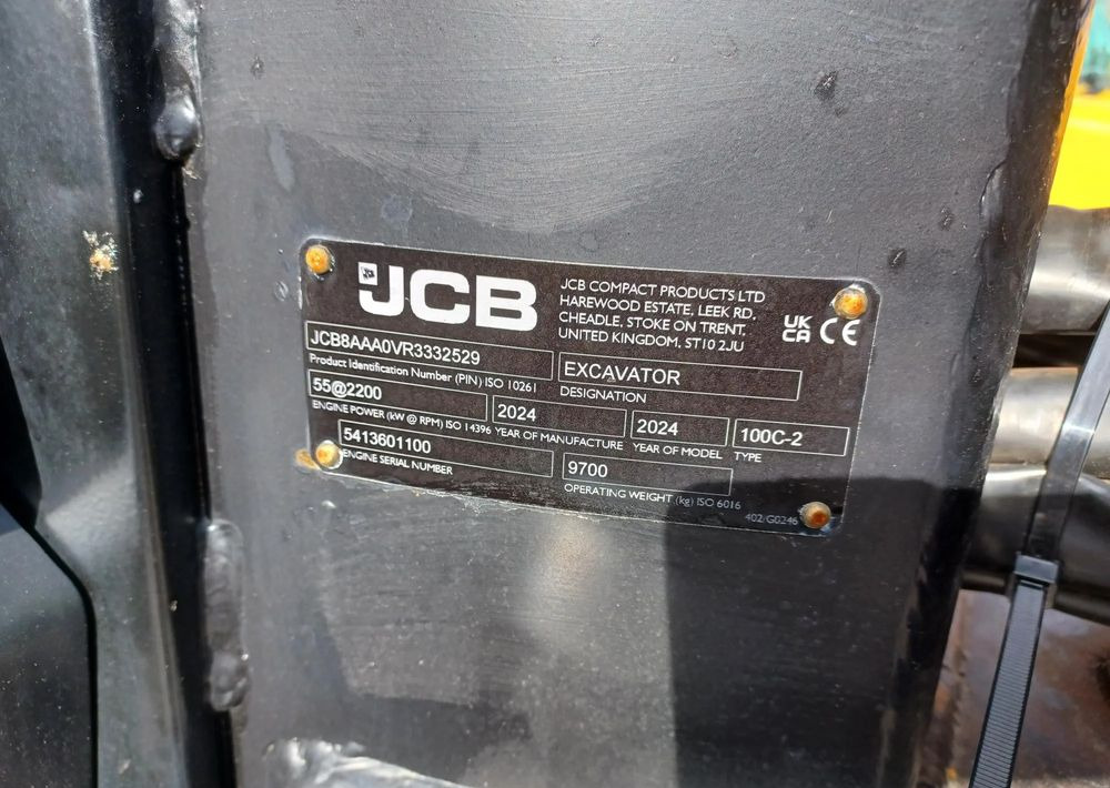 JCB Minikoparka gąsienicowa 100C-2 - Bandgrävare: bild 3 JCB Minikoparka gąsienicowa 100C-2 - Bandgrävare: bild 3