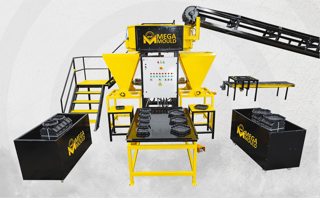 MEGA DECORATIVE PAVER BLOCK MANUFACTURING PLANT - Blockmaskin: bild 1 MEGA DECORATIVE PAVER BLOCK MANUFACTURING PLANT - Blockmaskin: bild 1