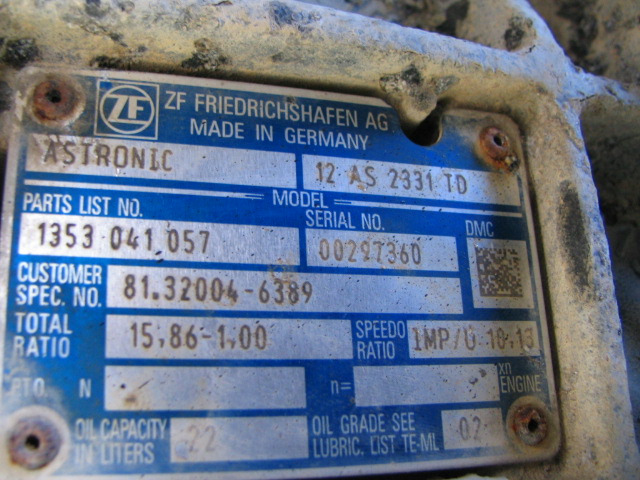 MAN TGX TGS EURO6 // Skrzynia biegow z retarderem 12 AS 2331 TD - Växellåda för Lastbil: bild 1 MAN TGX TGS EURO6 // Skrzynia biegow z retarderem 12 AS 2331 TD - Växellåda för Lastbil: bild 1