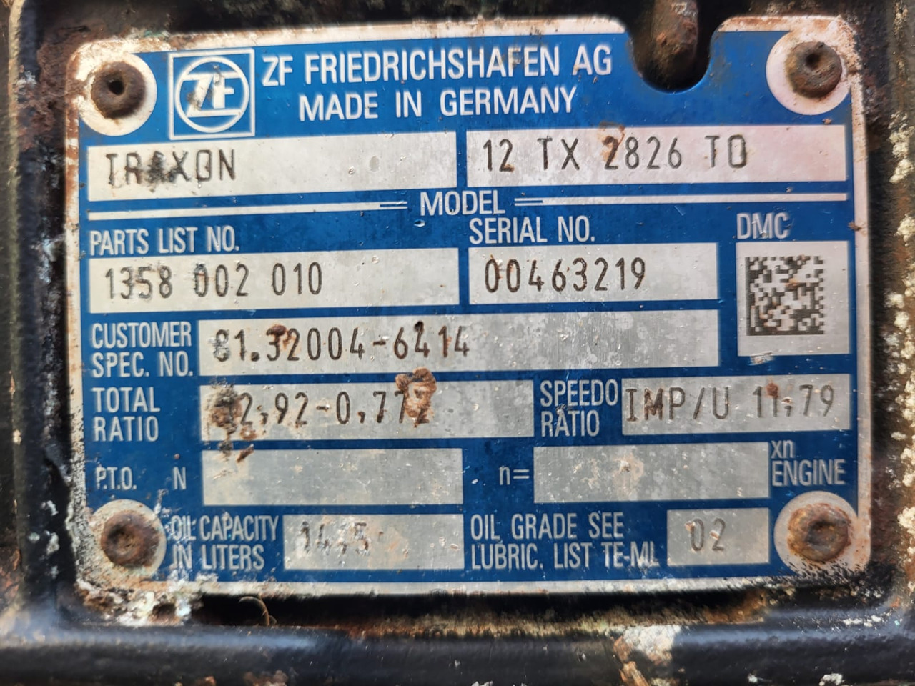 ZF TRAXON 12 TX 2826 - Växellåda: bild 1 ZF TRAXON 12 TX 2826 - Växellåda: bild 1