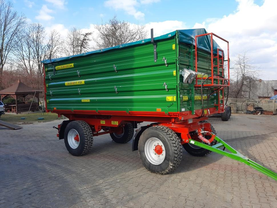 Ny Tippvagn för lantbruk Techmont Anhänger / Trailer / Remorque / Rimorchio / Прицеп двухоосный бортовой / Przyczepa dwuosiowa PTD16 12 t: bild 7
