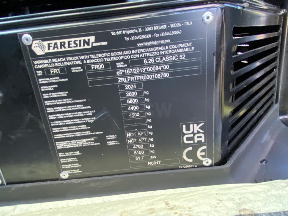 Ny Skjutstativtruck FARESIN 6.26 CLASSIC 52 Chariot élévateur télescopique (NEUF): bild 29 Ny Skjutstativtruck FARESIN 6.26 CLASSIC 52 Chariot élévateur télescopique (NEUF): bild 29