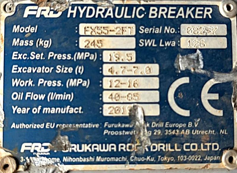 FURUKAWA FX55 BRH Marteau Hydraulique - Hydraulisk hammare: bild 5 FURUKAWA FX55 BRH Marteau Hydraulique - Hydraulisk hammare: bild 5