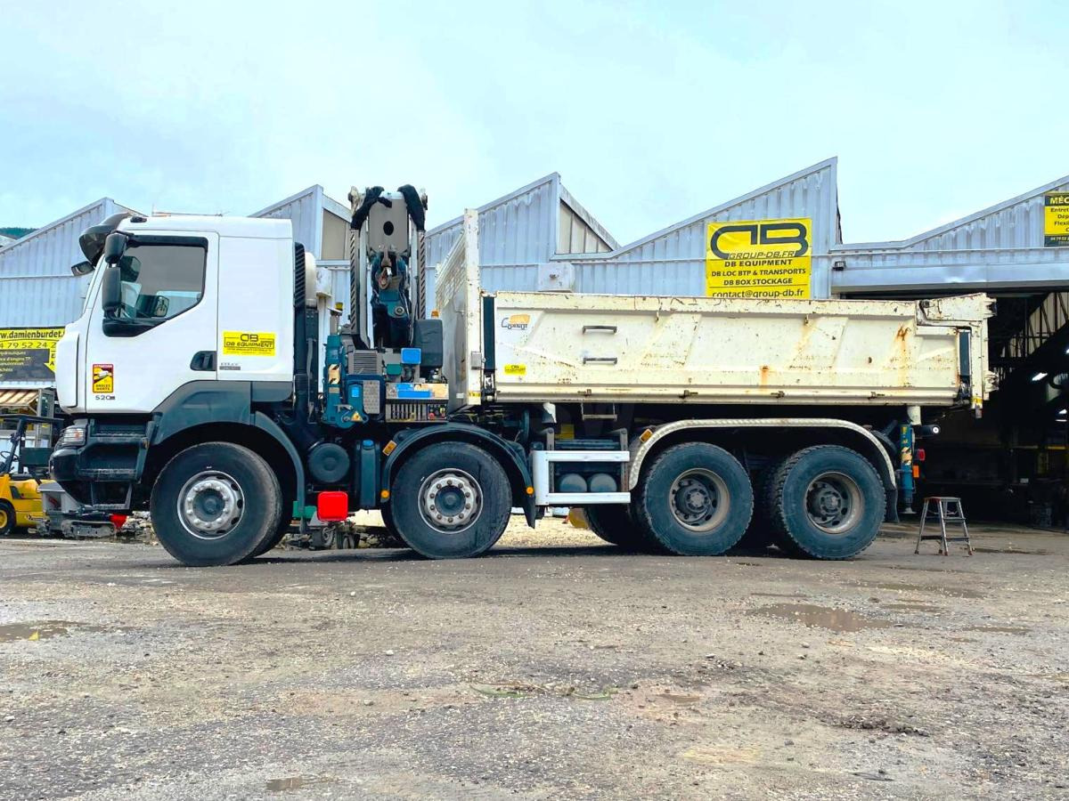 RENAULT KERAX 8x4 520 BIBENNE CIF GRUE CORMACH - Tippbil lastbil, Kranbil: bild 2 RENAULT KERAX 8x4 520 BIBENNE CIF GRUE CORMACH - Tippbil lastbil, Kranbil: bild 2