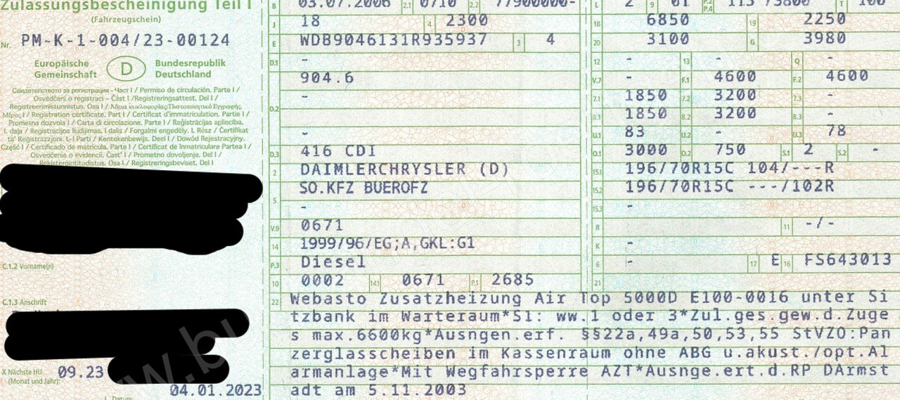 Volymskåp Mercedes-Benz 416 CDI Sprinter: bild 15