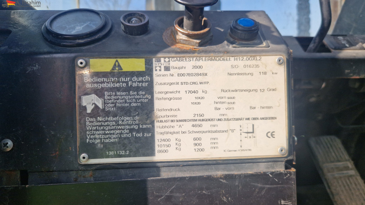 Hyster H 12.00 XL2 12t Stapler Hubkraft | Top Zustand - Dieseltruck: bild 3 Hyster H 12.00 XL2 12t Stapler Hubkraft | Top Zustand - Dieseltruck: bild 3