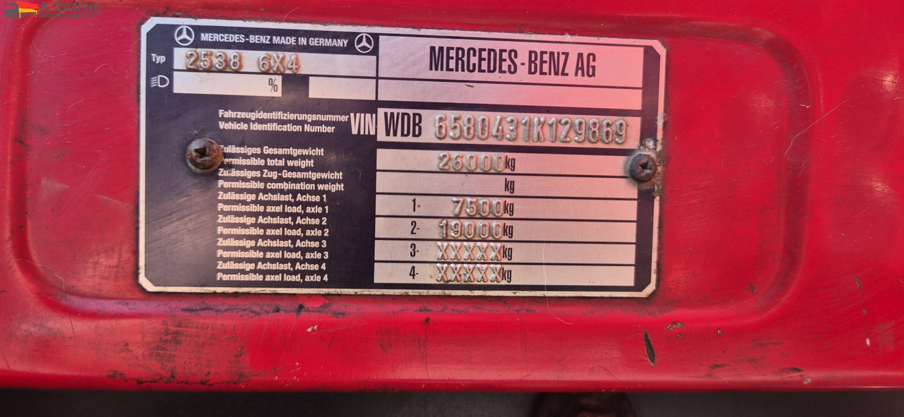 Mercedes-Benz DB 2538 AK 6x4 Meiller Getriebe überholt - Lastväxlare lastbil: bild 4 Mercedes-Benz DB 2538 AK 6x4 Meiller Getriebe überholt - Lastväxlare lastbil: bild 4