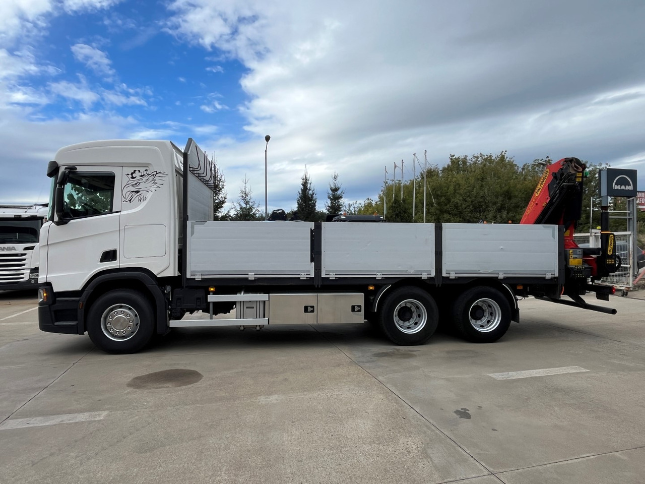 SCANIA R450, 2018, PALFINGER PK 22002 +RC - Flakbil, Kranbil: bild 5 SCANIA R450, 2018, PALFINGER PK 22002 +RC - Flakbil, Kranbil: bild 5