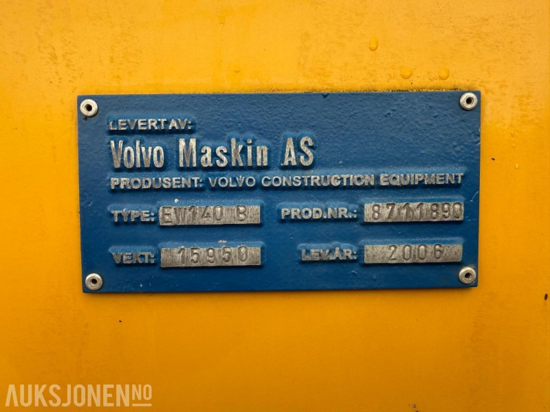Grävmaskin 2006 Volvo EW140B Hjulgraver m/pallegaffel og skuff - Steelwrist tiltrotator.: bild 30