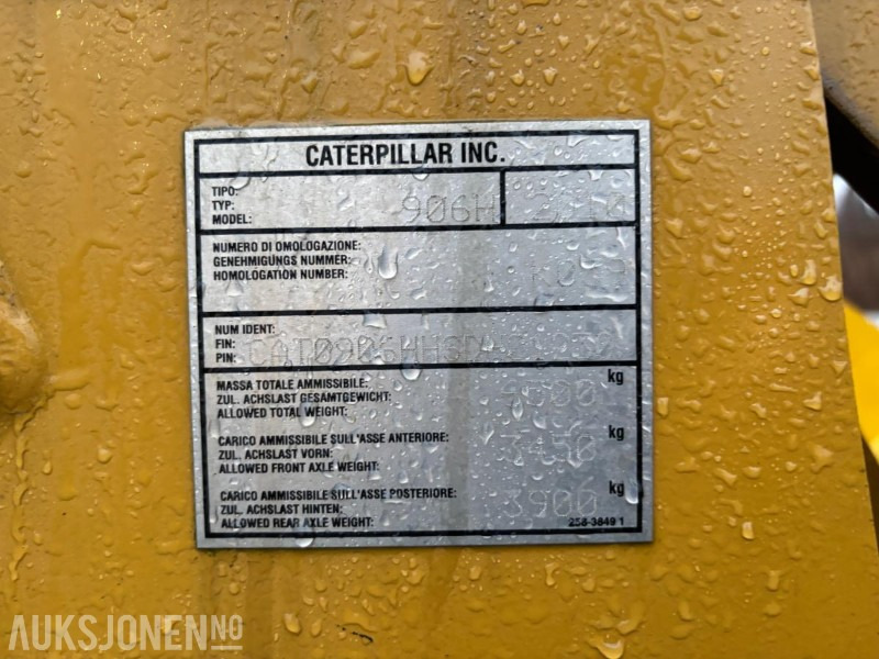 Hjullastare 2010 CAT 906H HJULLASTER. 1596TIMER. SKUFFE. TELLEFSDAL VPL PLOG. HOLMS FEIEKOST. CAT PALLEGAFFLER: bild 45 Hjullastare 2010 CAT 906H HJULLASTER. 1596TIMER. SKUFFE. TELLEFSDAL VPL PLOG. HOLMS FEIEKOST. CAT PALLEGAFFLER: bild 45