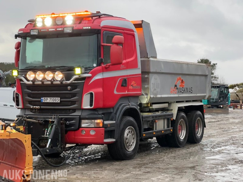 2012 Scania R 730 6x4 - Brøyterigget tippbil - Tippbil lastbil: bild 1 2012 Scania R 730 6x4 - Brøyterigget tippbil - Tippbil lastbil: bild 1