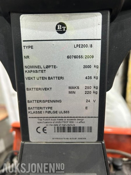 2009 Toyota truck LPE 200/8, Reparasjonsobjekt - Materialhanteringsutrustning: bild 5 2009 Toyota truck LPE 200/8, Reparasjonsobjekt - Materialhanteringsutrustning: bild 5