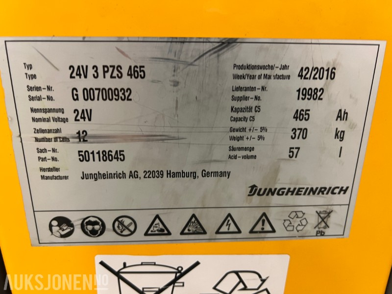 Materialhanteringsutrustning 2016 Jungheinrich ECE 310 HP: bild 19 Materialhanteringsutrustning 2016 Jungheinrich ECE 310 HP: bild 19