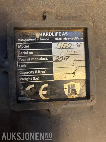 2017 Hardlife S50 HK-feste - Tillbehör för Byggmaskiner: bild 4 2017 Hardlife S50 HK-feste - Tillbehör för Byggmaskiner: bild 4