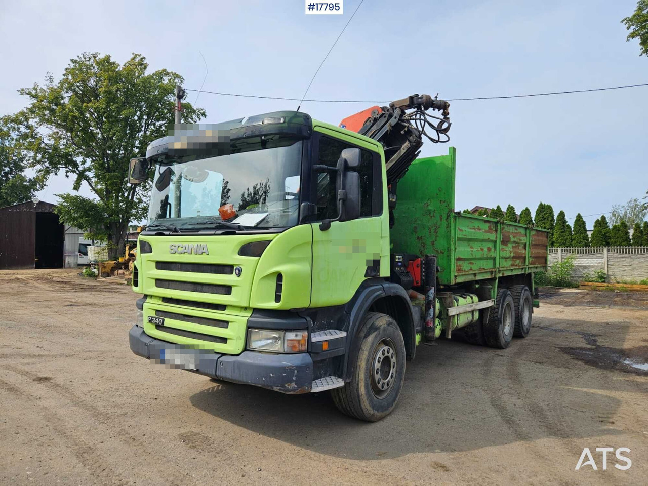2007 Scania P 340 - Flakbil, Kranbil: bild 2 2007 Scania P 340 - Flakbil, Kranbil: bild 2