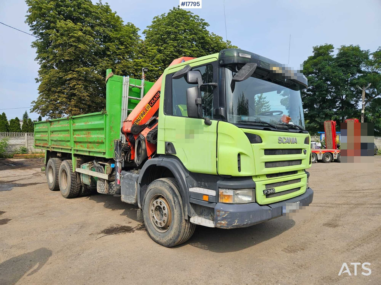 2007 Scania P 340 - Flakbil, Kranbil: bild 1 2007 Scania P 340 - Flakbil, Kranbil: bild 1