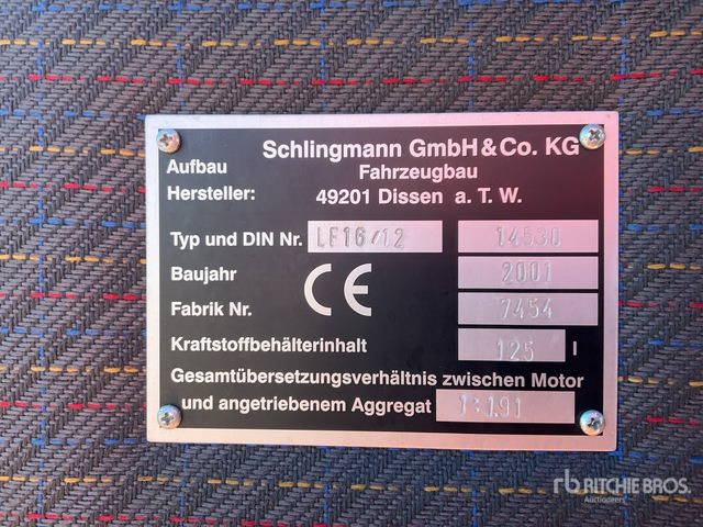 2001 MAN 14.284 MA-LF 4x4 Crew Cab Fire Truck - Släck/ Räddningsvagn: bild 5 2001 MAN 14.284 MA-LF 4x4 Crew Cab Fire Truck - Släck/ Räddningsvagn: bild 5