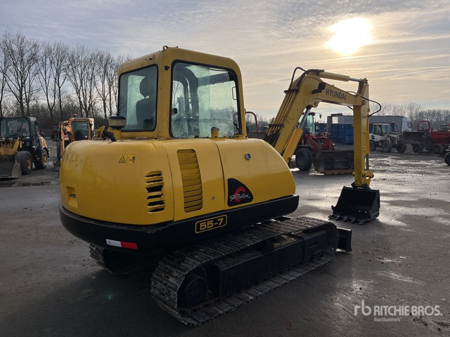2011 Hyundai R55-7 Mini Excavator: <6.6t - Minigrävmaskin: bild 3 2011 Hyundai R55-7 Mini Excavator: <6.6t - Minigrävmaskin: bild 3