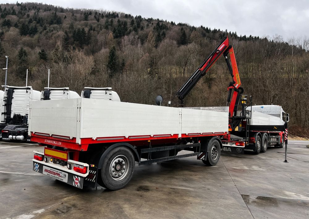 Scania R450 // 2014 // HDS Palfinger 13002 // 6x4 oś skrętna+podnoszona // Przyczepa Schwarzmuller // - Flakbil: bild 5 Scania R450 // 2014 // HDS Palfinger 13002 // 6x4 oś skrętna+podnoszona // Przyczepa Schwarzmuller // - Flakbil: bild 5