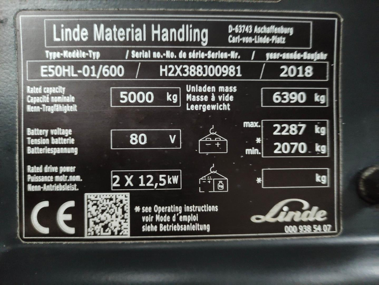 Eltruck Linde E50HL-01-600: bild 7 Eltruck Linde E50HL-01-600: bild 7