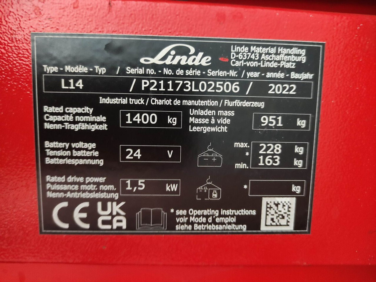Linde L14i-1173 - Staplare: bild 5 Linde L14i-1173 - Staplare: bild 5