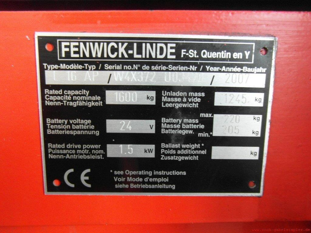 Staplare Linde L16APi-372: bild 7 Staplare Linde L16APi-372: bild 7