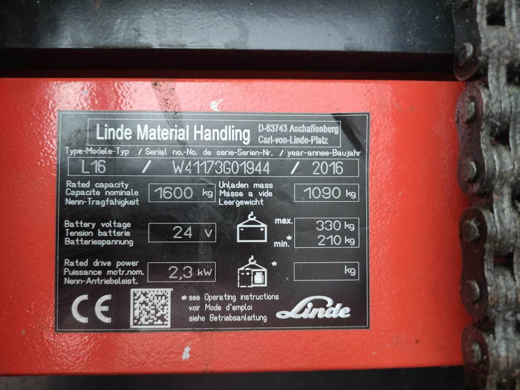Linde L16i-1173 - Staplare: bild 5 Linde L16i-1173 - Staplare: bild 5