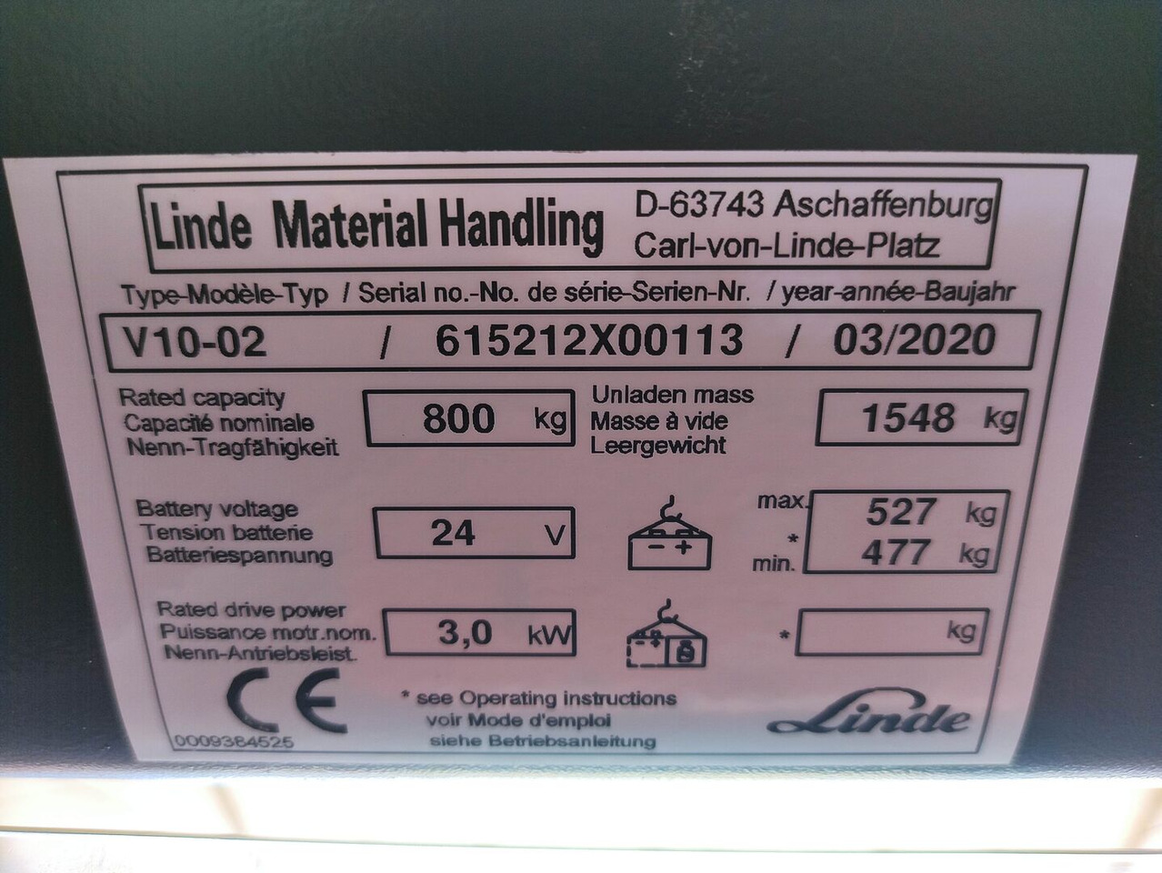 Plocktruck Linde V10-02: bild 6 Plocktruck Linde V10-02: bild 6