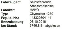 Hako Citymaster 1250 Kehrmaschine - Sopmaskin: bild 3 Hako Citymaster 1250 Kehrmaschine - Sopmaskin: bild 3