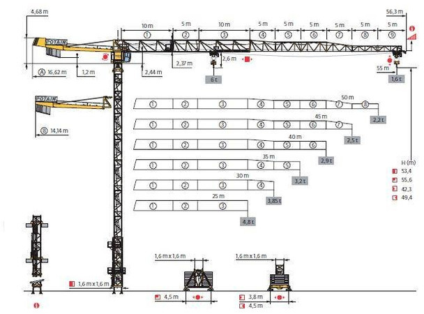 Potain MDT 128 - Tornkran: bild 1 Potain MDT 128 - Tornkran: bild 1