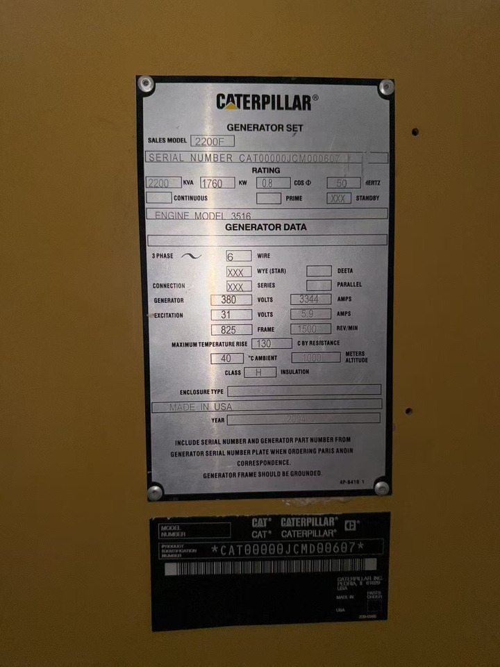 CATPILLAR 2200F 3516 - Verktyg/ Utrustning: bild 2 CATPILLAR 2200F 3516 - Verktyg/ Utrustning: bild 2