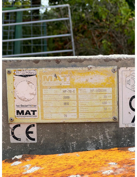 Bauer MAT HP 70 - Stationär betongpump för Lantbruksmaskiner: bild 3 Bauer MAT HP 70 - Stationär betongpump för Lantbruksmaskiner: bild 3