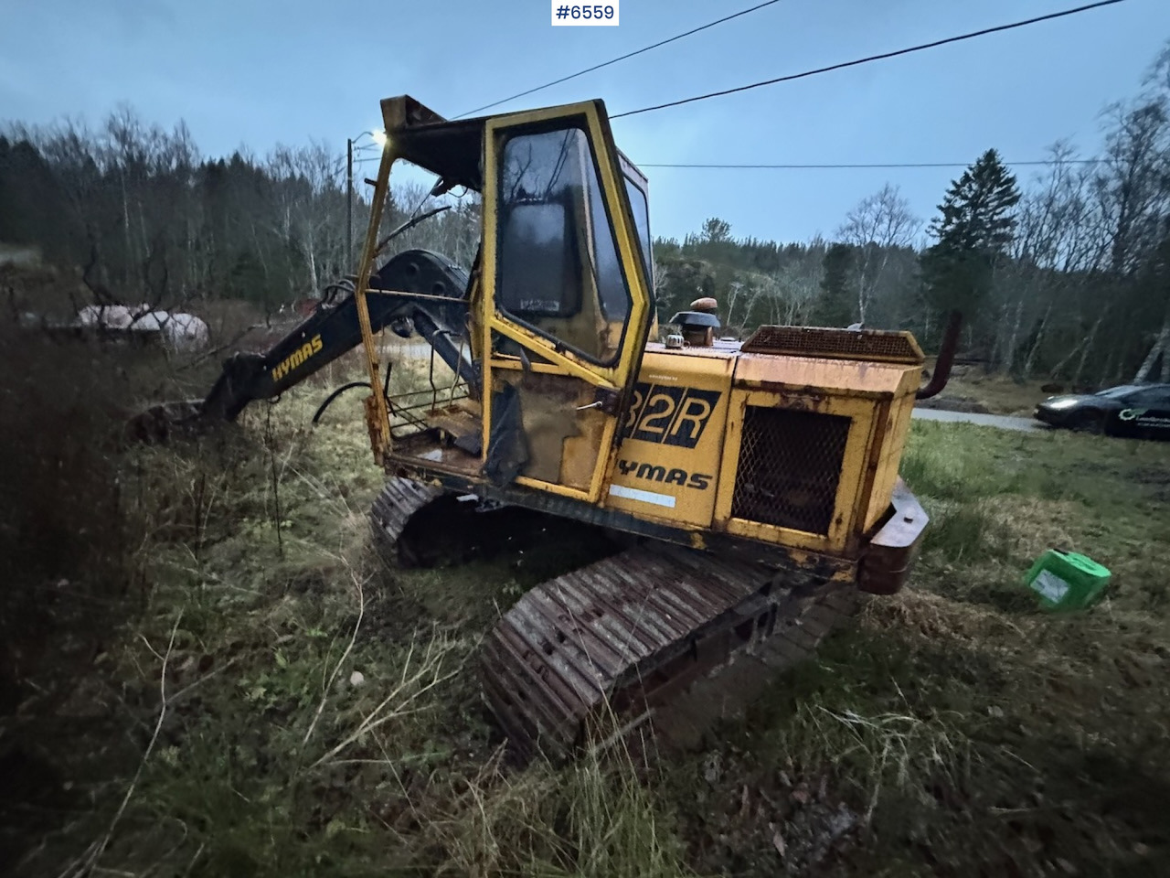 Grävmaskin 1985 Hymas 82R excavator w/ toothed bucket and narrow bucket!: bild 9