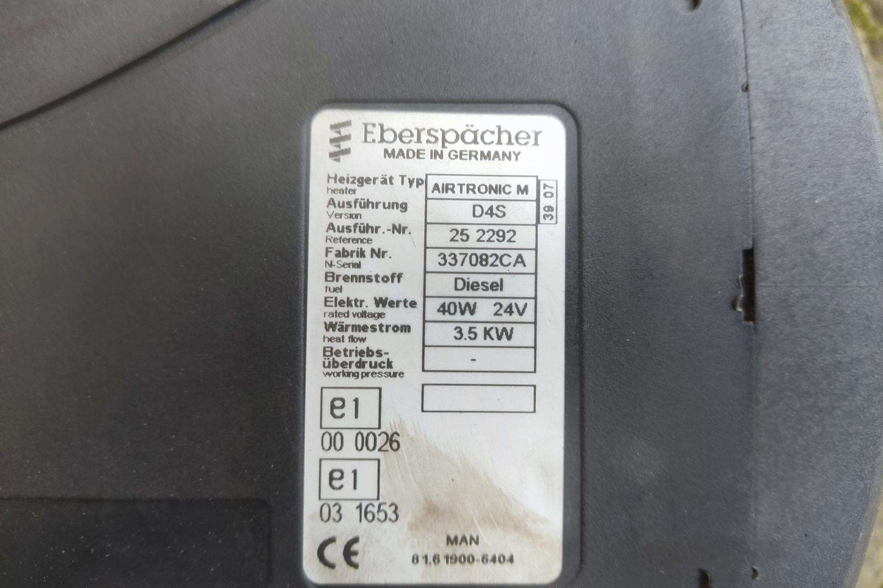 MAN auxiliary heater TESTED D4S - Värme/ Ventilation för Lastbil: bild 5 MAN auxiliary heater TESTED D4S - Värme/ Ventilation för Lastbil: bild 5