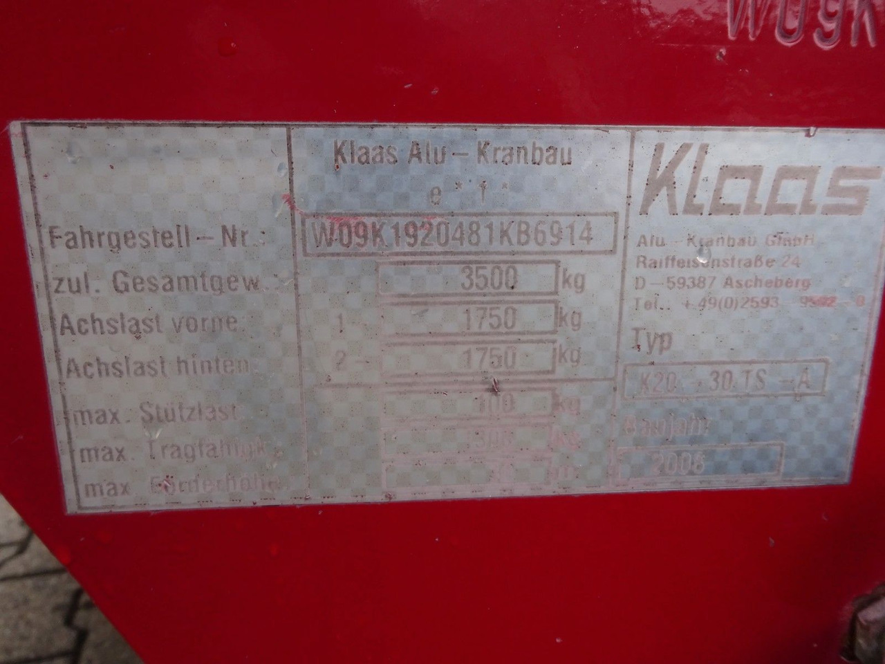 Släp KLAAS-ALU-Kran K20/30 TS Anhänger 30 Meter: bild 16